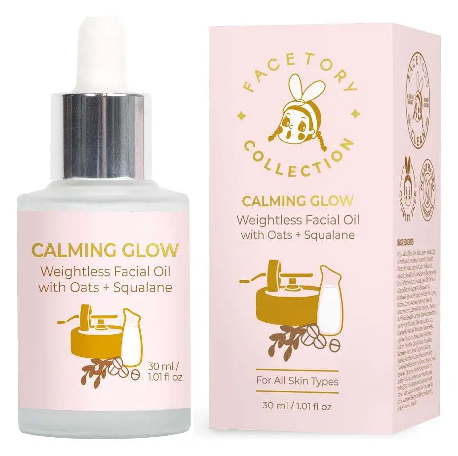 Facetory Oats Calming Glow Weightless Facial Oil