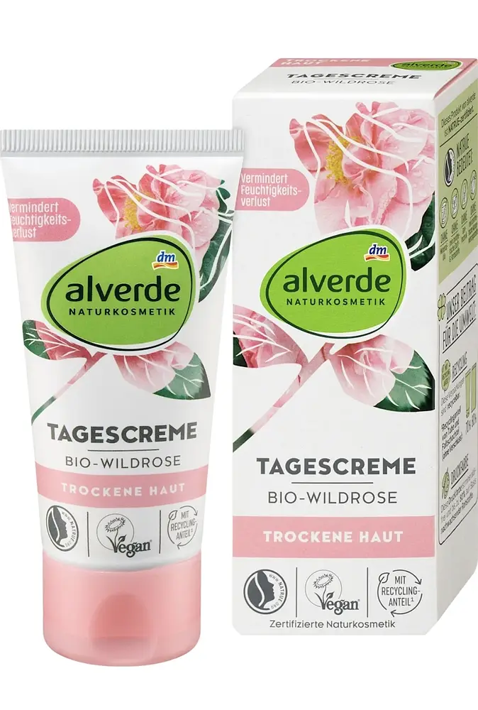 Alverde Naturkosmetik Tagescreme Bio-Wildrose