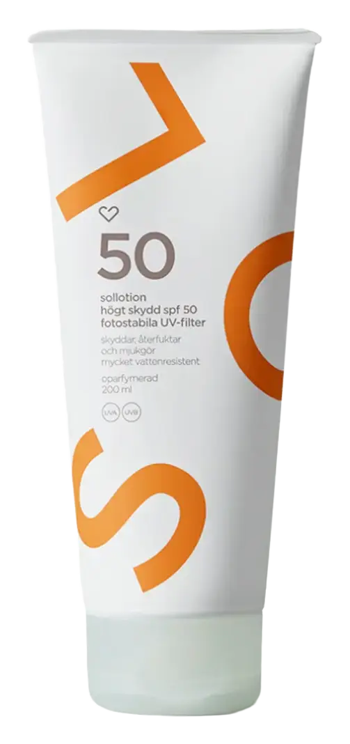 Hjärtats Sollotion SPF50 Oparfymerad