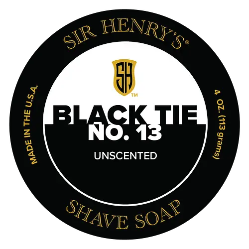 Sir Henry's Shave Soap Black Tie No. 13 Unscented