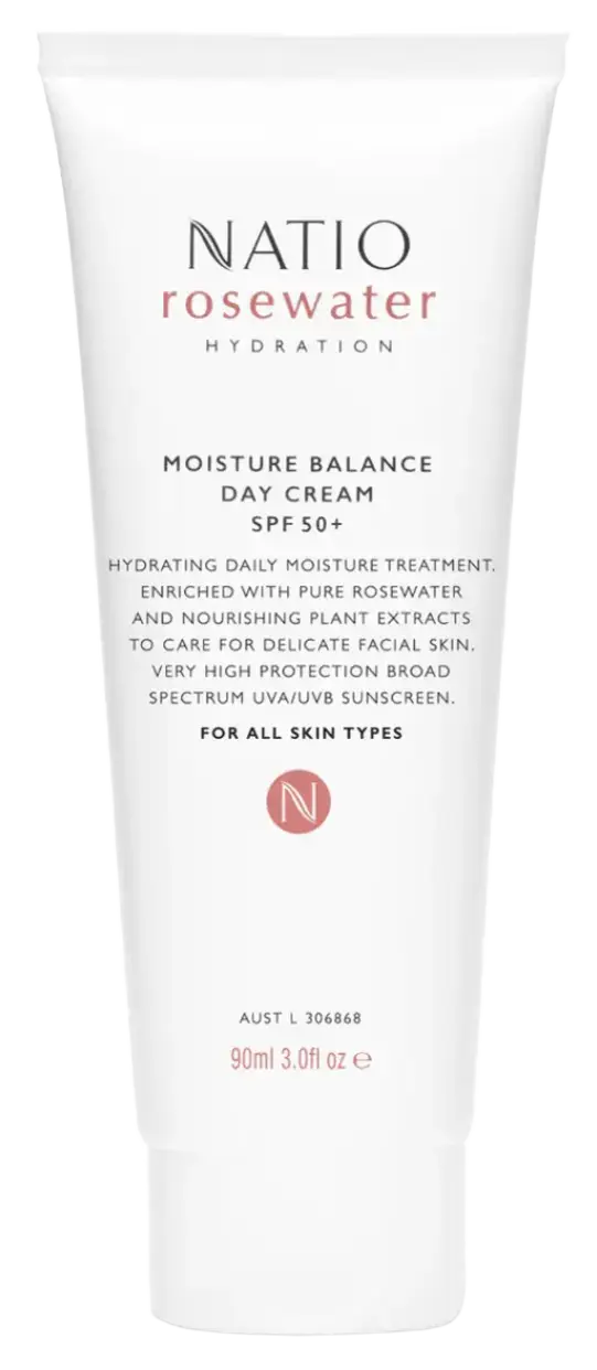 Natio Rosewater Hydration Moisture Balance Day Cream SPF 50+