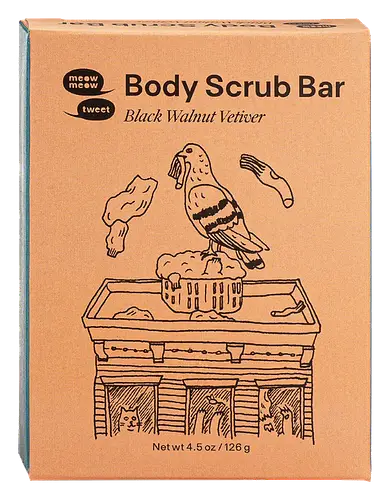 Meow Meow Tweet Body Scrub Bar Black Walnut Vetiver
