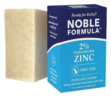 Noble Formula Emu Oil 2% Pyrithione Zinc (ZnP) Bar Soap