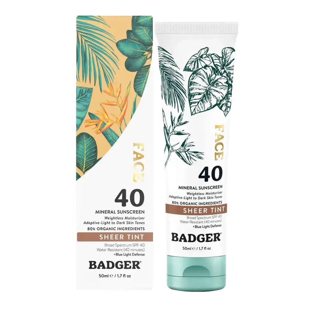 Badger Tinted Face Mineral Sunscreen SPF 40