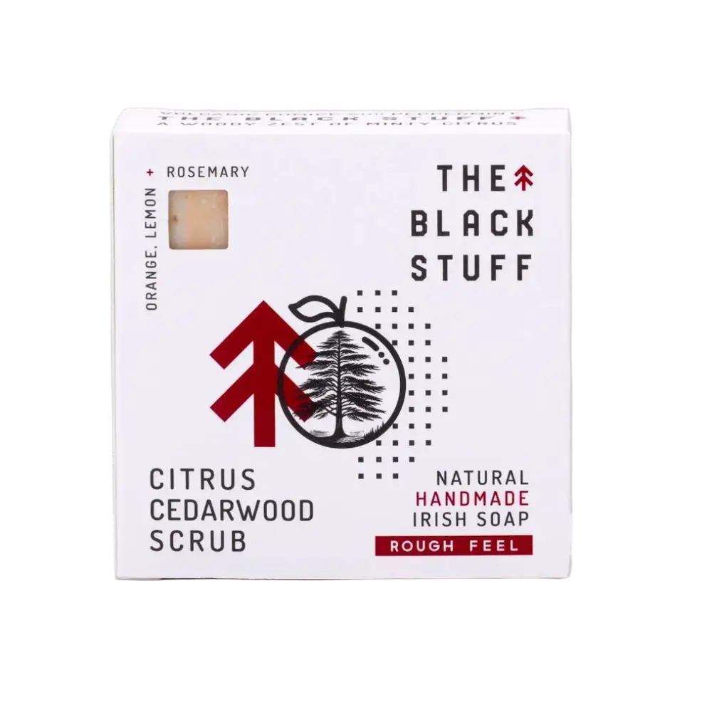 The Black Stuff Citrus Cedarwood Scrub Natural Handmade Irish Soap