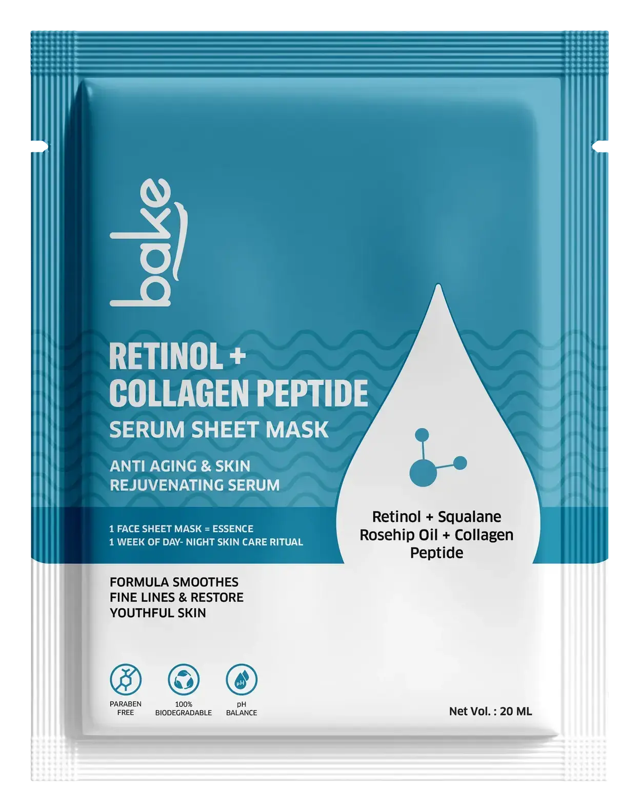 Bake Serum Sheet Mask Retinol + Collagen Peptide