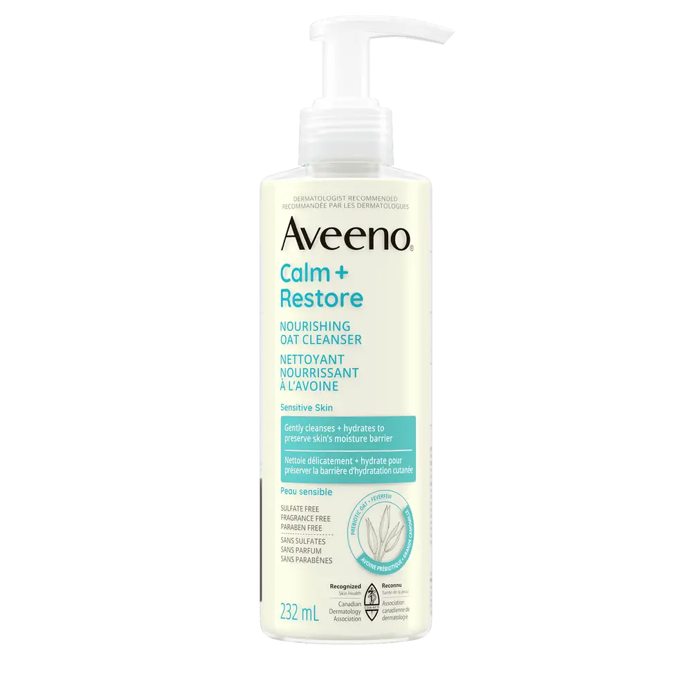 Aveeno Calm + Restore  Nourishing Oat Cleanser For Sensitive Skin Canada