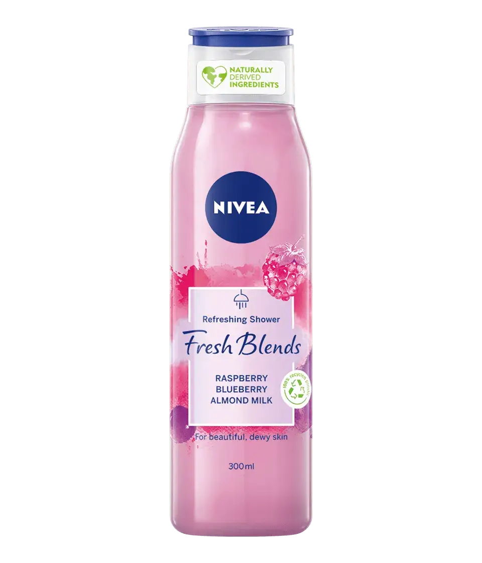 Nivea Fresh Blends Raspberry, Blueberry, Almond Milk Shower Gel UK