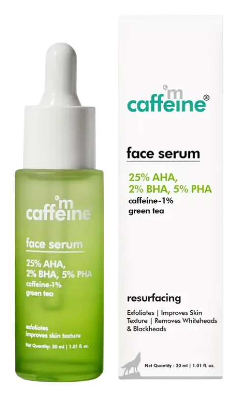 mCaffeine Green Tea & 25% AHA, 2% BHA, 5% PHA Face Serum