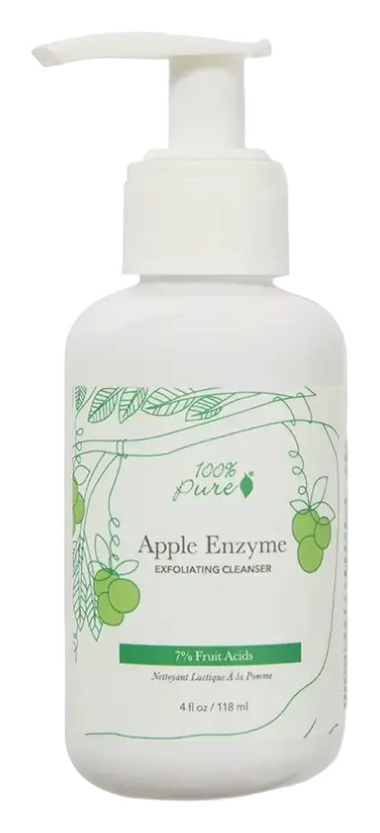 100% Pure 7% Fruit Acids Apple Enzyme Exfoliating Cleanser
