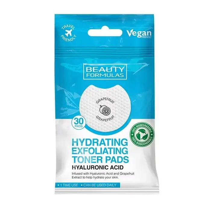 Beauty Formulas Hydrating Exfoliating Toner Pads