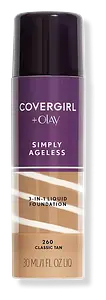 Covergirl + Olay Simply Ageless 3-In-1 Liquid Foundation 260 Classic Tan