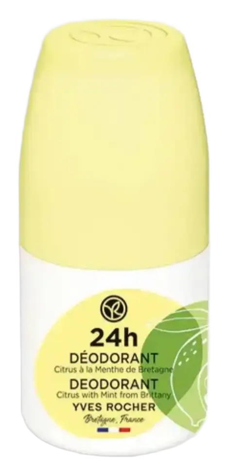 Yves Rocher Unisex Roll-On Deodorant Organic Mint & Lemon