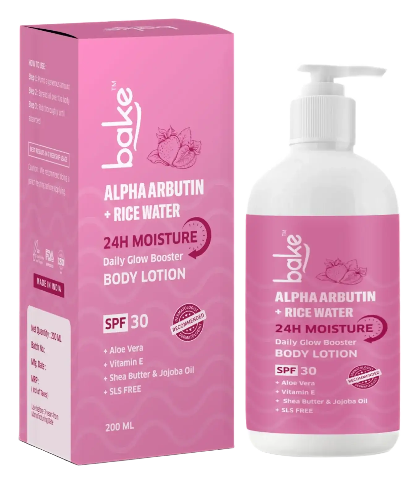 Bake Alpha Arbutin + Rice Water Body Lotion SPF 30