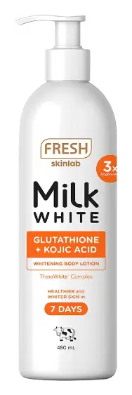 Fresh Skinlab Milk White Glutathione + Kojic Acid Whitening Body Lotion