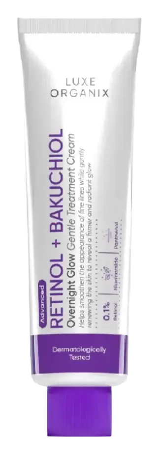 Luxe Organix Retinol+ Bakuchiol Overnight Glow Gentle Treatment Cream