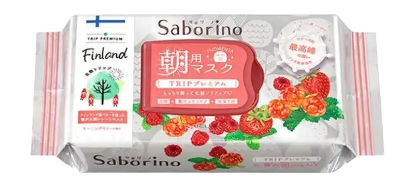 Saborino Premium Morning Facial Sheet Mask Finnish Cloudberries