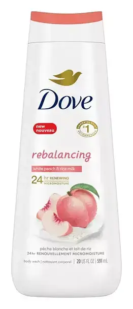 Dove Rebalancing White Peach & Rice Milk Body Wash