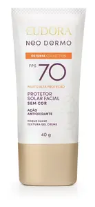 Eudora Neo Dermo Defense Collection Protetor Solar Facial Sem Cor SPF 70