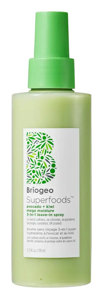 BrioGeo Superfoods Avocado + Kiwi Mega Moisture 3-in-1 Leave-In Spray