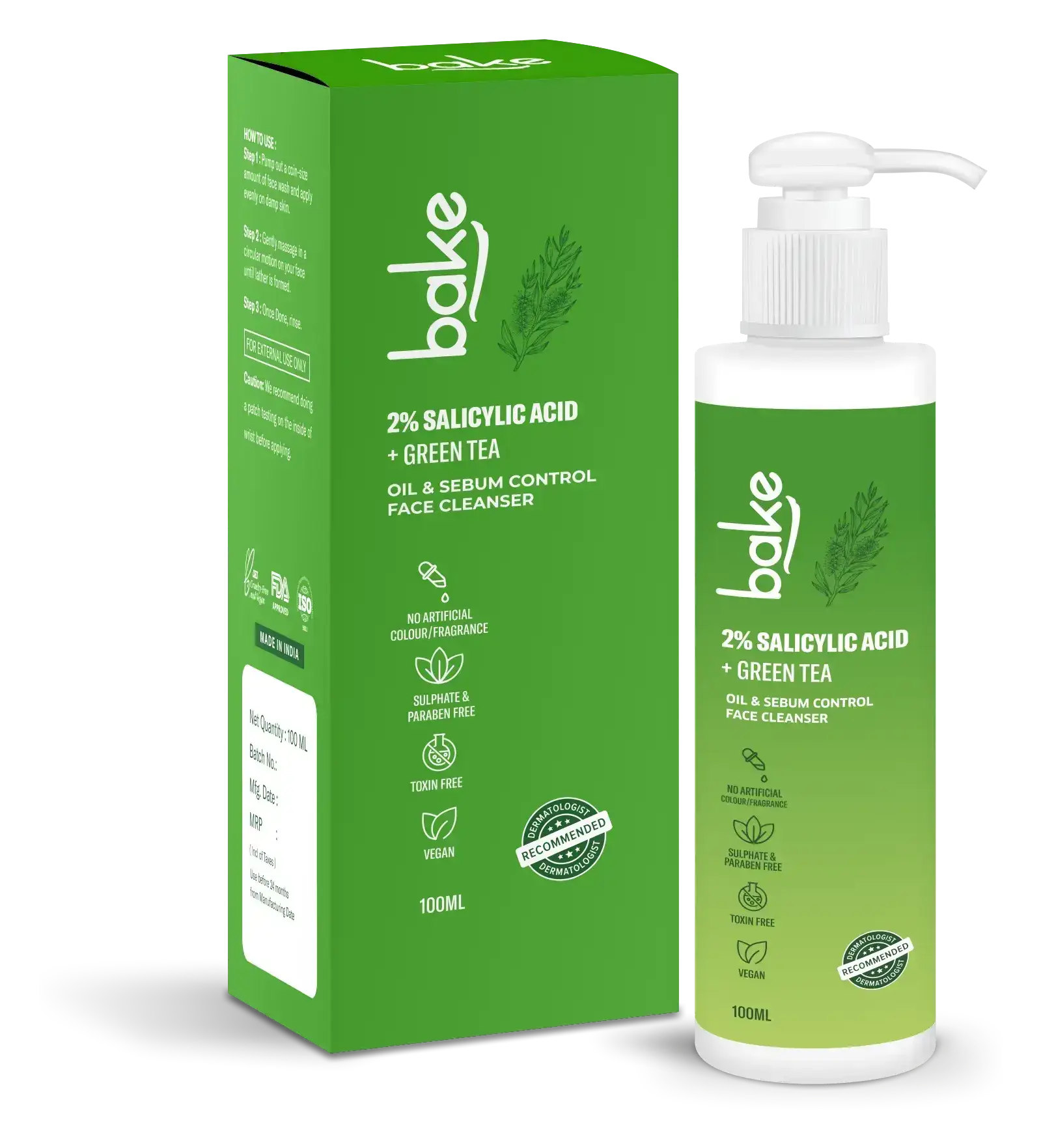 Bake 2% Salicylic Acid + Green Tea Face Cleanser