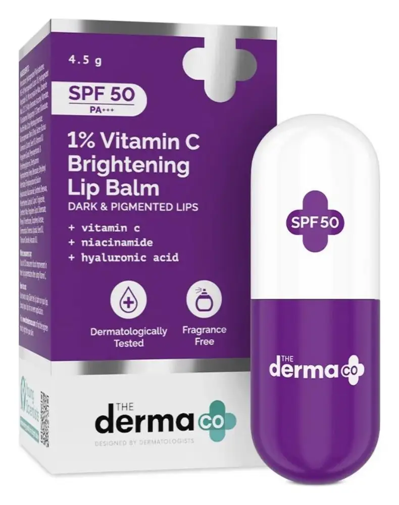The Derma Co 1% Vitamin C Brightening Lip Balm SPF 50 PA+++