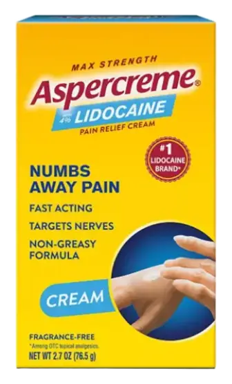 Aspercreme Lidocaine Numb Away Pain Cream