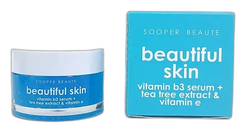 Sooper Beaute Beautiful Skin Vitamin B3 Serum + Tea Tree Extract & Vitamin E