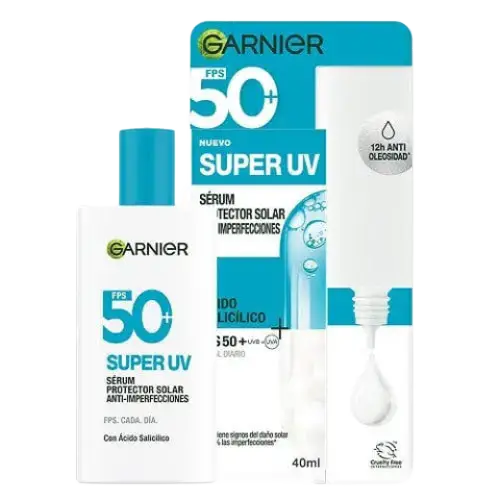 Garnier Super UV Protector Solar Anti Imperfecciones Serum SPF 50+ Mexico