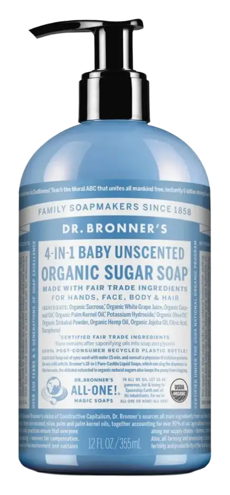 Dr. Bronner's Organic Baby Sugar Soap Unscented