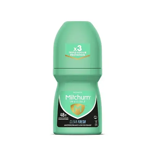 Mitchum Women Antiperspirant Deodorant Roll On Invisible Clear Fresh