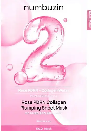 Numbuzin No.2 Rose PDRN Collagen Plumping Sheet Mask