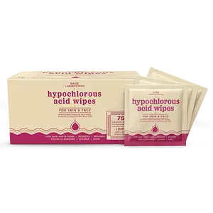 Base Laboratories Hypochlorous Acid Wipes For Skin & Face