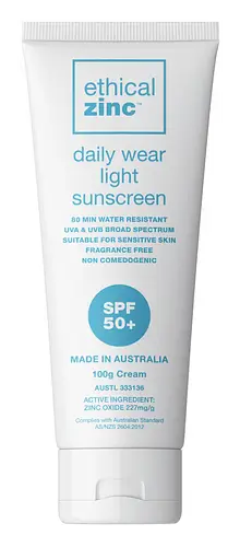 Ethical Zinc Daily Wear Light Sunscreen SPF 50+