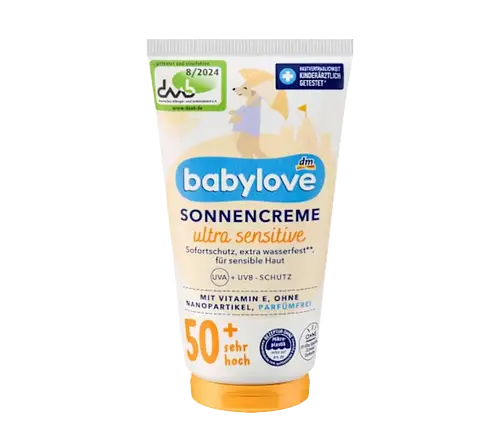 babylove dm Sonnencreame Ultra Sensitive SPF 50+