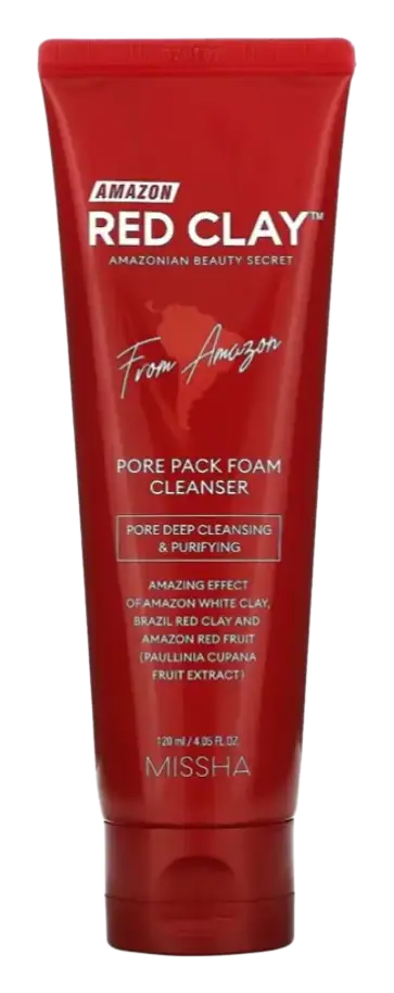 Missha Amazon Red Clay Pore Pack Foam Cleanser