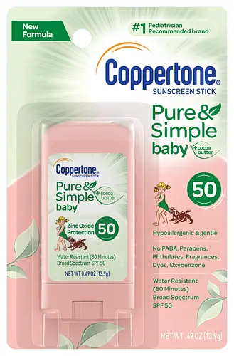 Coppertone Pure & Simple Baby Sunscreen Stick SPF 50