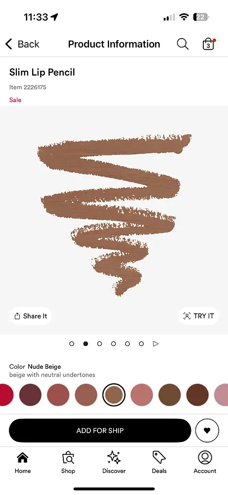 NYX Cosmetics Slim Lip Pencil Nude beige