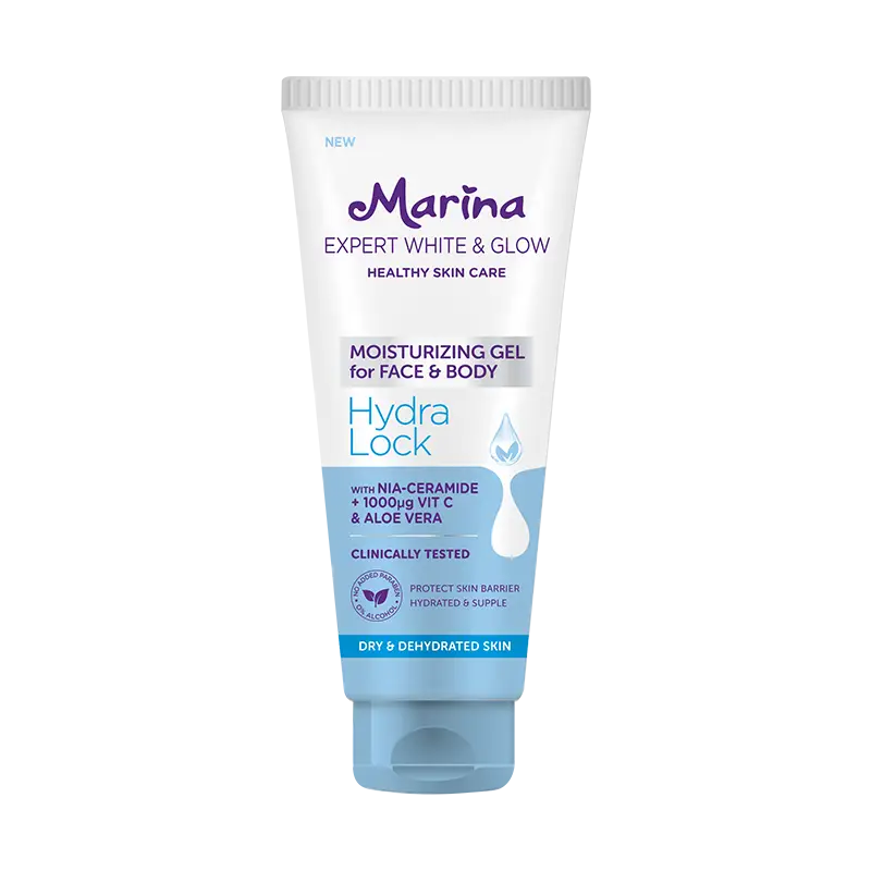 Marina Expert White & Glow Moisturizing Gel for Face & Body Hydra Lock