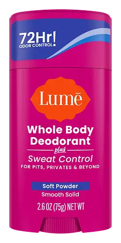 Lume Solid Stick Deodorant + Sweat Control Soft Powder