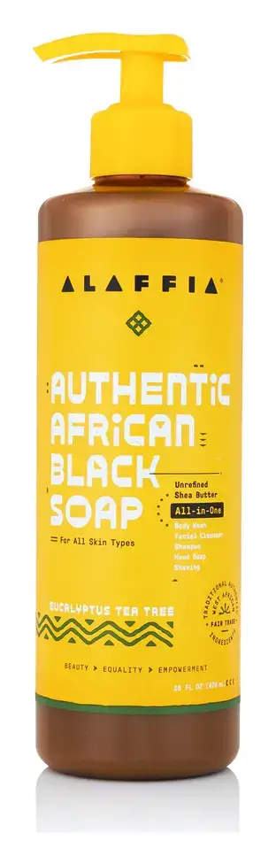 Alaffia Authentic African Black Soap All-In-One Eucalyptus Tea Tree