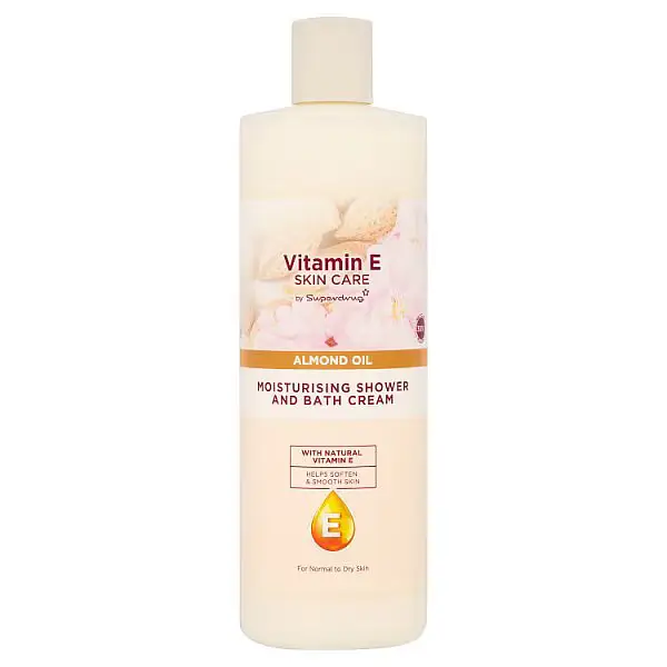 Superdrug Vitamin E Skin Care Moisturising Shower And Bath Cream Almond Oil