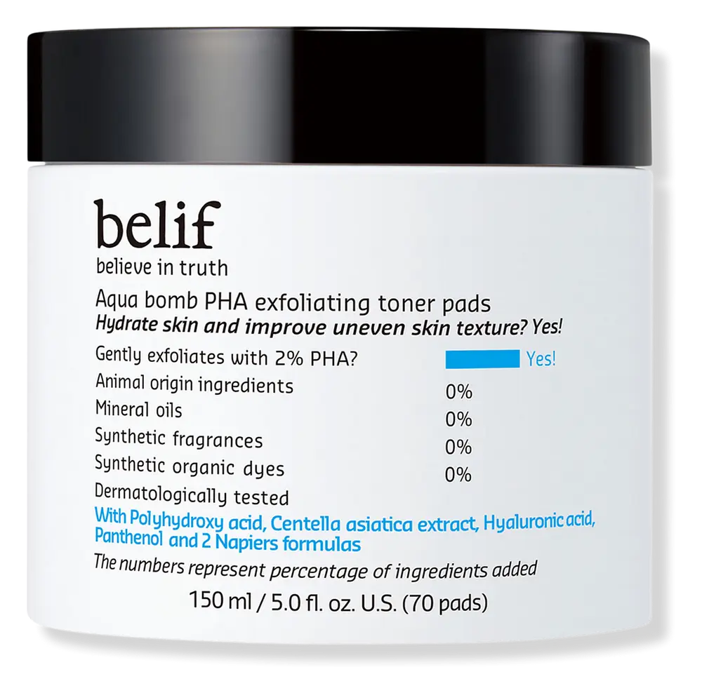 Belif Aqua Bomb PHA Exfoliating Toner Pads