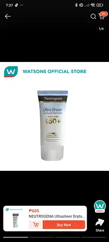 Neutrogena Ultra Sheer Dry-Touch Face Lotion Sunscreen