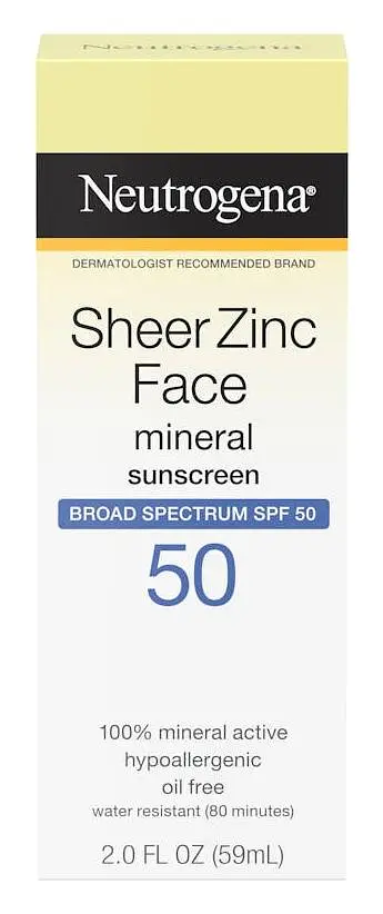 Neutrogena Sheer Zinc Face Mineral Sunscreen SPF 50
