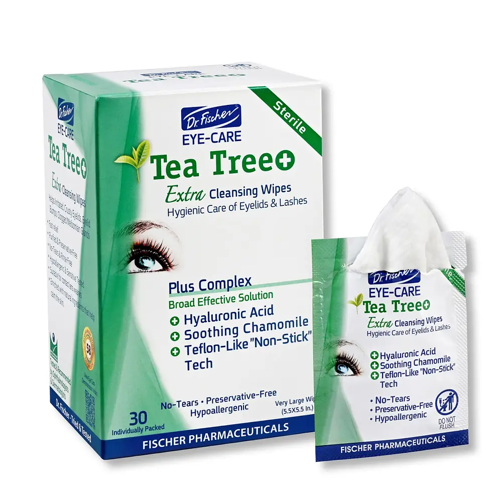 Dr. Fischer Eye Care Tea Tree+ Extra Cleansing Wipes