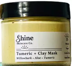 Shine Skincare Co Turmeric + Sulfur Clay Face Mask