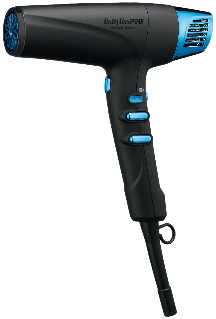 Babyliss Pro Nano Titanium Professional High-Speed Dual Ionic Dryer Black & Blue