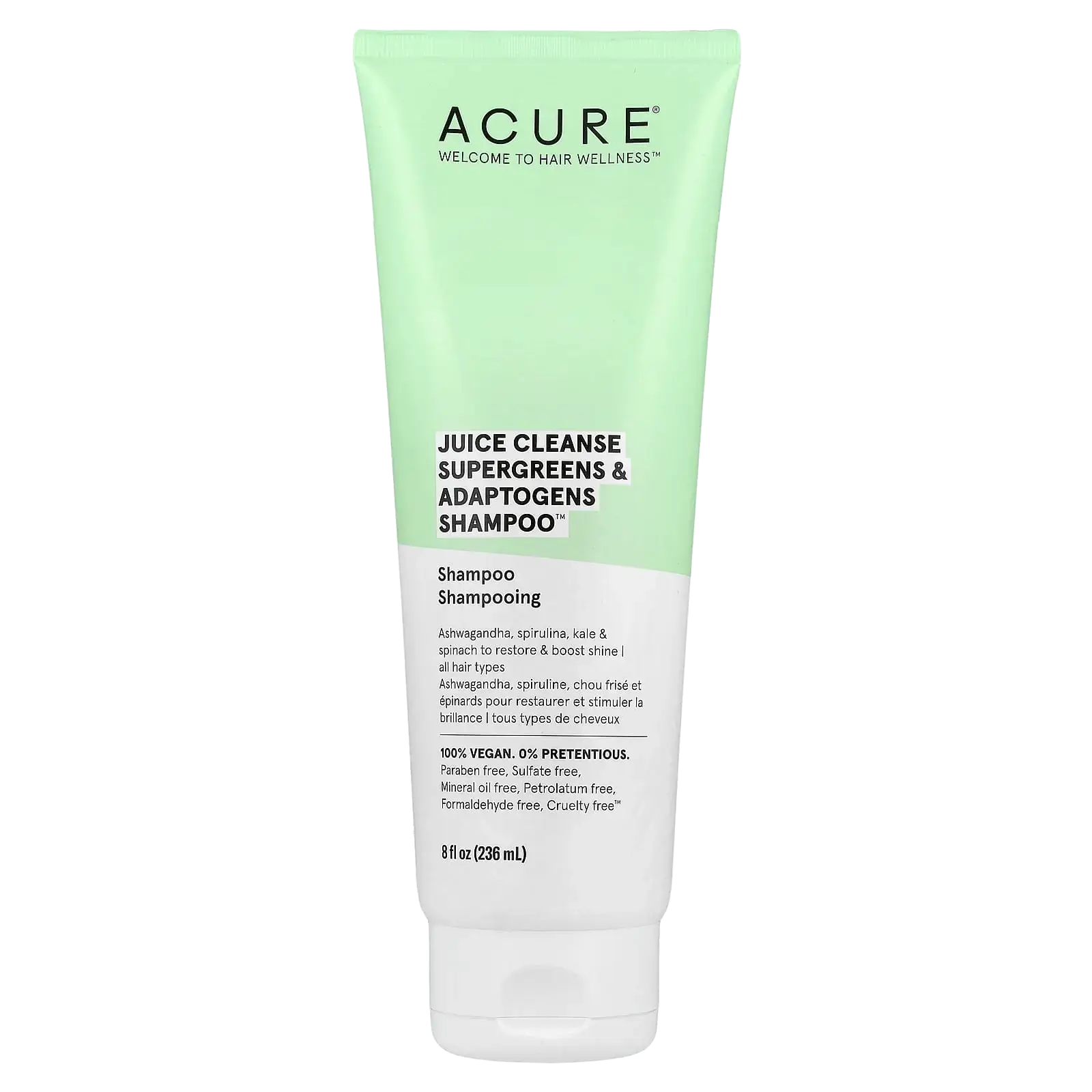 Acure Juice Cleanse Supergreens & Adaptogens Shampoo