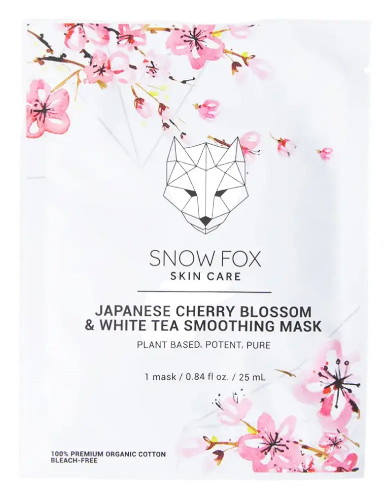 Snow Fox Skincare Japanese Cherry Blossom & White Tea Smoothing Mask